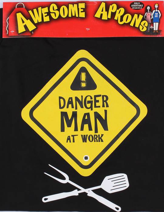 BBQ Apron Danger Man at Work. Code: APR-BBQ/DAN.